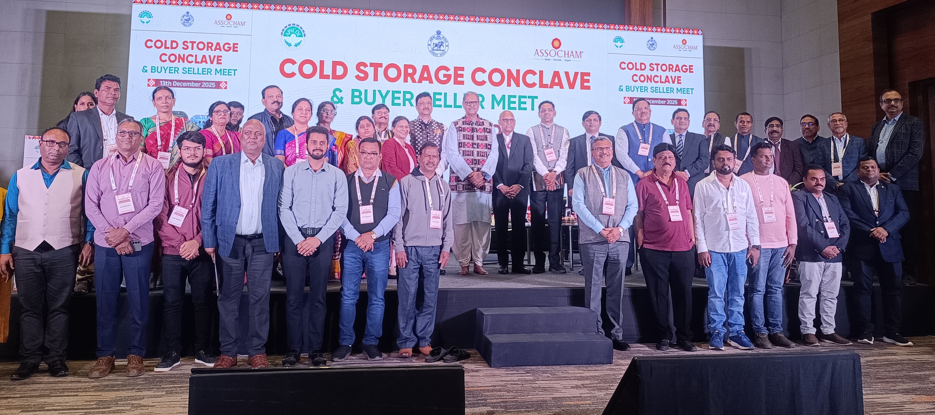 Bhubaneswar: APICOL, in association with ASSOCHAM, successfully hosted the Cold Storage Conclave & Buyer–Seller Meet 2025 at Welcomhotel by ITC, Bhubaneswar, bringing together policymakers, industry leaders, agri-entrepreneurs, farmer groups, financial institutions, and technology providers to accelerate the growth of Odisha’s cold storage and post-harvest infrastructure.
The event was inaugurated by Shri Kanak Vardhan Singh Deo, Deputy Chief Minister and Minister of Agriculture and Farmers’ Empowerment, who formally opened the exhibition and visited various stalls showcasing Odisha’s agri-horti potential. During the inaugural session, approval letters were distributed to cold storage beneficiaries.
Addressing the gathering, Shri Kanak Vardhan Singh Deo stated, “The state government is committed to creating an enabling ecosystem for investment, innovation, and inclusive growth in agriculture and allied sectors. Emphasising sustainability, we aim to establish cold storage units in 58 sub-divisions by FY 2029–30, with a proposed budget outlay of ₹252 crore.”
He highlighted key policy interventions such as capital investment subsidies and interest reimbursement to revitalise defunct cold storage units and ensure the long-term viability of new projects. He urged banks, industry associations, technology providers, and large buyers to collaborate closely with Odisha’s farmers and entrepreneurs, noting that strong value-chain partnerships are essential to unlock the sector’s full potential.
Dr. Arabinda Kumar Padhee, IAS, Principal Secretary, Department of Agriculture and Farmers’ Empowerment, highlighted Odisha’s transition towards market-led agriculture. He noted that the state has been rice-surplus for the past 16–17 years, supplying over 12 states, and produced nearly 15 million tonnes of food grains along with an equal volume of horticultural produce in the last agricultural year. Dr. Padhee emphasised the government’s concise yet comprehensive cold storage policy with attractive incentives to strengthen the ecosystem and attract private investment, highlighting that over 15 proposals have already been received from investors setting up units.
Shri Kalunge Gorakh Waman, IFS, Director of Horticulture, Government of Odisha, explained that the horticulture sector is entering a pivotal phase through the visionary Cold Storage Policy, which aims to strengthen post-harvest management by building a reliable cold storage and logistics network. The Horticulture Directorate, in collaboration with APICOL, is operationalising support mechanisms including capital assistance, time-bound completion of new units, and electricity tariff subsidies to ensure viable operations.
From the industry perspective, Dr. Prabodh Mohanty, Chairman, ASSOCHAM Odisha (Mining, Steel, and Agri Council) and MD, SNM Group, emphasised that Odisha’s next growth leap depends on modernising post-harvest logistics and processing. He highlighted the importance of integrated cold storage solutions with pre-cooling, digital quality tracking, grading, sorting, and access to organised buyers, noting that market predictability and long-term procurement commitments are key to attracting private capital.
Shubhranshu Mishra, Managing Director, APICOL, reaffirmed the government’s vision for a robust and sustainable cold storage ecosystem. He highlighted new schemes under the Agriculture and Farmers’ Empowerment Department aimed at reviving defunct units, ensuring sustainability beyond the scheme period, reducing post-harvest losses, and enhancing farmers’ incomes.
The event also featured panel discussions on scaling supply chains in Odisha, market access, branding and financing rural enterprises, and developing Odisha’s cold chain and market linkages. The Buyer–Seller Meet emerged as a major highlight, connecting producers, FPOs, SHGs, and entrepreneurs with national buyers from retail, export, and e-commerce sectors. A parallel exhibition showcased a diverse range of local and value-added products, including GI-tagged cashews, honey, spices, mushrooms, and exotic vegetables, facilitating direct business interactions and trade opportunities.
Experts from organisations such as APEDA, NABARD, DANFOS, and leading technology firms shared insights on strengthening cold chains, reducing food waste, improving market access, and integrating Odisha’s agri-enterprises with organised domestic and export value chains.
The conclave concluded with a vote of thanks by Mrs. Geetashree Parhi, Additional Director, Directorate of Horticulture, reaffirming the collective commitment of the government and industry to build a resilient, market-linked, and investment-friendly agri-horti ecosystem in Odisha.